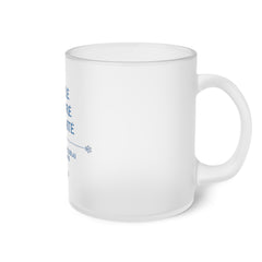 "Released, Delivered, Retired" Frosted Glass Mug: Joyful Retirement Celebration 