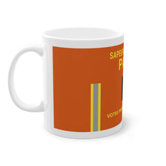 Mug Grade BSPP Personnalisé | Tenue Orange | Grade & Nom | Cadeau Pompier