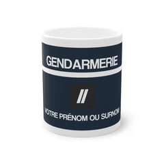 Mug Gendarmerie Personnalisé | Grade & Nom | Cadeau Gendarmerie