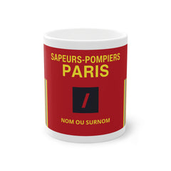 Mug Grade BSPP Personnalisé | Tenue Rouge | Grade & Nom | Cadeau Pompier