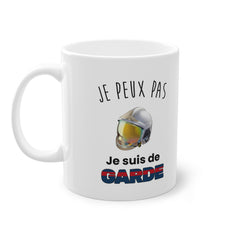 Mug "Je peux pas, je suis de garde" - Casque GALLET F1XF