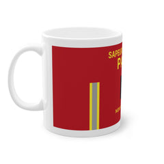 Mug Grade BSPP Personnalisé | Tenue Rouge | Grade & Nom | Cadeau Pompier