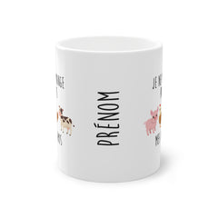 Mug VEGAN "Je ne mange pas mes amis" | Personnalisable avec Prénom