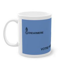 Mug Gendarmerie Polo Bleu Personnalisé | Grade & Nom | Cadeau Gendarmerie