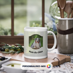 Mug Photo Personnalisé de Votre Chien - Ajoutez Son Nom et Votre Citation Favorite