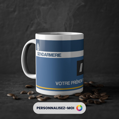 Mug BMO Gendarmerie Personnalisé | Grade & Nom | Cadeau Gendarmerie