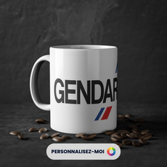 Mug Gendarmerie Brassard avec Matricule Personnalisé | Cadeau Gendarmerie