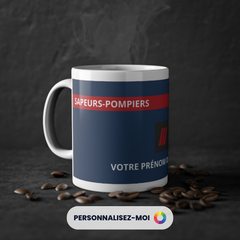 Mug Pompier Personnalisé  🚒 | Grade & Nom | Cadeau Pompier